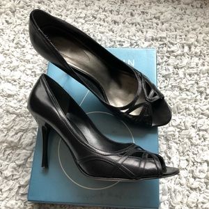 Nine West “Inticeo” Black Leather Heels